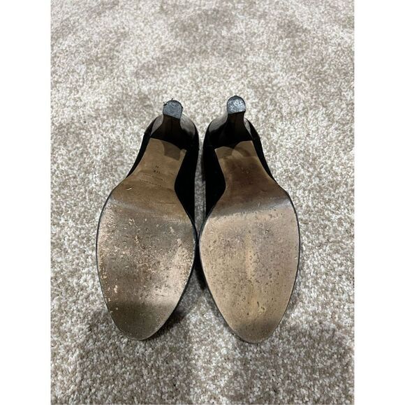 Banfi Zambrelli Black Leather Patent Pump Shoes Slip On Slim Heel size 8.5 - Picture 7 of 9